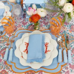 Napkins | Mrs. Alice Monogram<Mrs. Alice Blue Fringe Napkins (Set of 4)