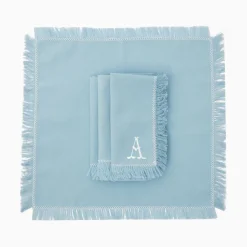 Napkins | Mrs. Alice Monogram<Mrs. Alice Blue Fringe Napkins (Set of 4)