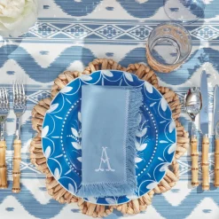 Napkins | Mrs. Alice Monogram<Mrs. Alice Blue Fringe Napkins (Set of 4)