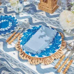 Napkins | Mrs. Alice Monogram<Mrs. Alice Blue Fringe Napkins (Set of 4)