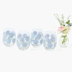 Glasses<Mrs. Alice Blue Hydrangea Glasses (Set of 4)