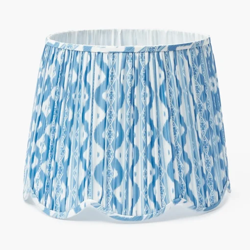 Lampshades<Mrs. Alice Blue Ikat Deep Scalloped Lampshade (40cm)