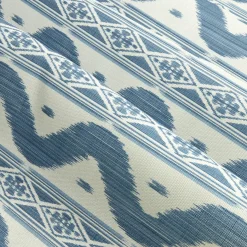 Serena Fresson Fabrics<Mrs. Alice Blue Ikat Stripe Fabric