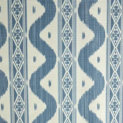 Serena Fresson Fabrics<Mrs. Alice Blue Ikat Stripe Fabric