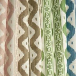 Serena Fresson Fabrics<Mrs. Alice Blue Ikat Stripe Fabric