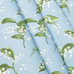 Serena Fresson Fabrics<Mrs. Alice Blue Lily of the Valley Fabric