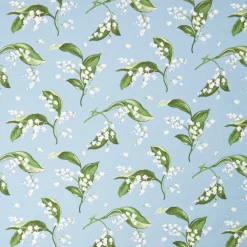 Serena Fresson Fabrics<Mrs. Alice Blue Lily of the Valley Fabric
