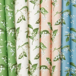 Serena Fresson Fabrics<Mrs. Alice Blue Lily of the Valley Fabric