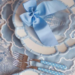 Crockery Sets<Mrs. Alice Blue Melamine Bamboo Dinner & Starter Plates (Set of 8)