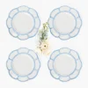 Starter Plates | Crockery Sets<Mrs. Alice Blue Melamine Bamboo Starter Plates (Set of 4)