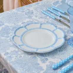 Starter Plates | Crockery Sets<Mrs. Alice Blue Melamine Bamboo Starter Plates (Set of 4)