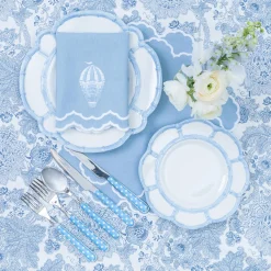Starter Plates | Crockery Sets<Mrs. Alice Blue Melamine Bamboo Starter Plates (Set of 4)