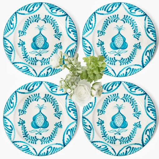 Dinner Plates | Crockery Sets<Mrs. Alice Blue Melograno Dinner Plates (Set of 4)