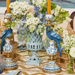 Summer Candleware | Candles<Mrs. Alice Blue Parrot Candle Holder Set