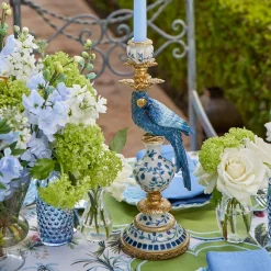 Summer Candleware | Candles<Mrs. Alice Blue Parrot Candle Holder Set