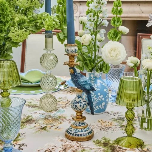 Summer Candleware | Candles<Mrs. Alice Blue Parrot Candle Holder Set