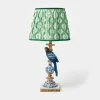 Corded Table Lamps<Mrs. Alice Blue Parrot Lamp with Green Ikat Shade (30cm)