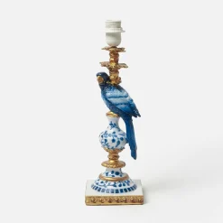 Corded Table Lamps<Mrs. Alice Blue Parrot Lamp with Green Ikat Shade (30cm)