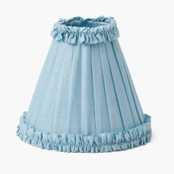 Rechargeable Table Lamps<Mrs. Alice Blue Parrot Rechargeable Lamp with Soft Blue Silk Frilled Shade (18cm)