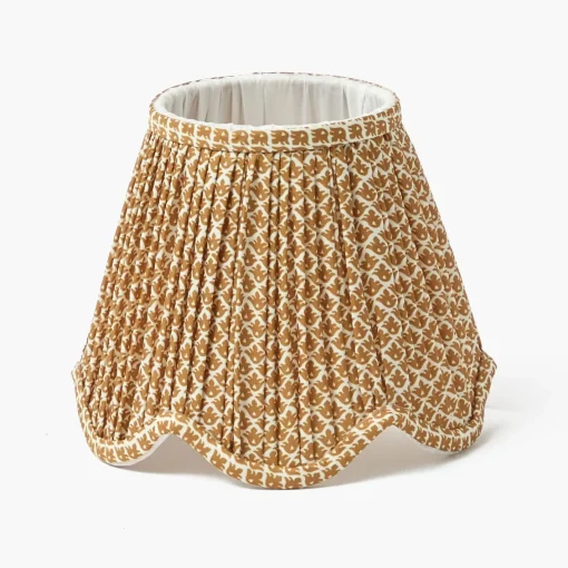 Rechargeable Table Lamps | Summer Lighting<Mrs. Alice Blue Parrot Rechargeable Lamp with Caramel Lotus Deep Scalloped Shade (18cm)