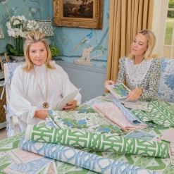 Serena Fresson Fabrics<Mrs. Alice Blue Pavilion Fabric
