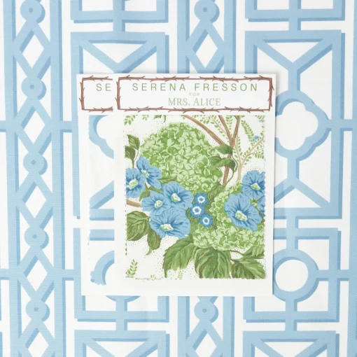 Serena Fresson Fabrics<Mrs. Alice Blue Pavilion Fabric