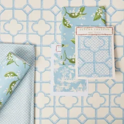 Serena Fresson Wallpapers<Mrs. Alice Blue Shaded Bamboo Wallpaper