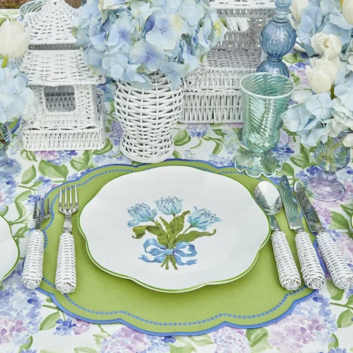 Summer Crockery | Crockery Sets<Mrs. Alice Blue Tulip Dinner & Starter Plates (Set of 8)