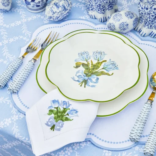 Summer Crockery | Dinner Plates<Mrs. Alice Blue Tulip Dinner Plate
