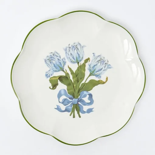 Summer Crockery | Dinner Plates<Mrs. Alice Blue Tulip Dinner Plate