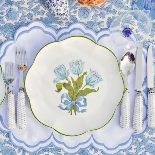 Summer Crockery | Dinner Plates<Mrs. Alice Blue Tulip Dinner Plate