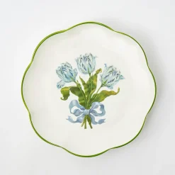 Summer Crockery | Dinner Plates<Mrs. Alice Blue Tulip Dinner Plates (Set of 4)