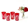 Glasses<Mrs. Alice Brigitte Red Garland Engraved Water Glass (Set of 4)
