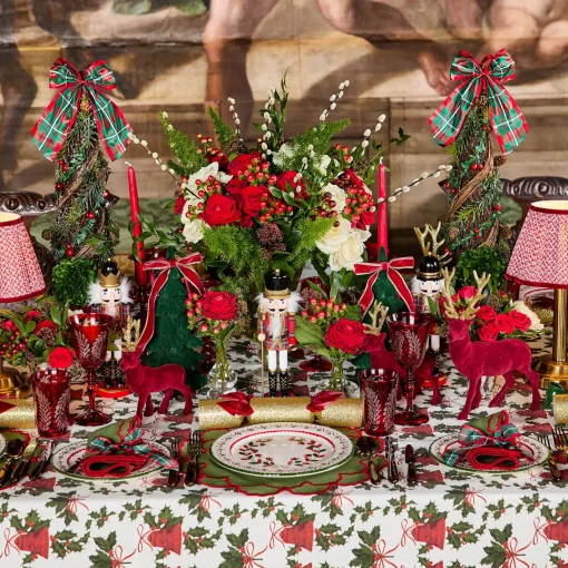 Glasses<Mrs. Alice Brigitte Red Garland Engraved Water Glass (Set of 4)