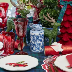 Glasses<Mrs. Alice Brigitte Red Garland Engraved Water Glass (Set of 4)