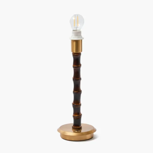 Rechargeable Table Lamps<Mrs. Alice Burnt Bamboo Rechargeable Lamp with Red Velvet Bow Shade (18cm)