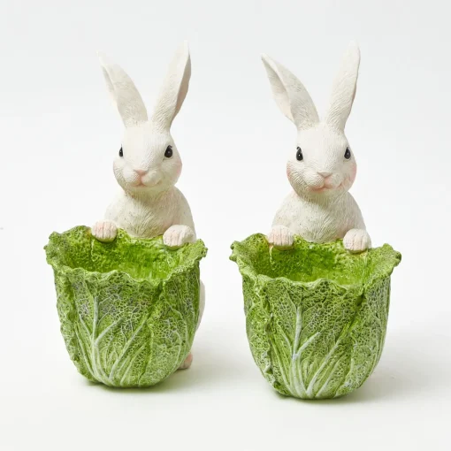 Spring Decorations<Mrs. Alice Cabbage Bunny Bowl (Pair)