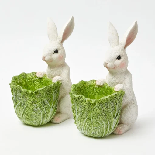 Spring Decorations<Mrs. Alice Cabbage Bunny Bowl (Pair)