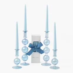 Summer Glassware | Summer Candleware<Mrs. Alice Camille Azure Candle Set (Blue)
