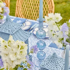 Summer Glassware | Summer Candleware<Mrs. Alice Camille Azure Candle Set (Blue)