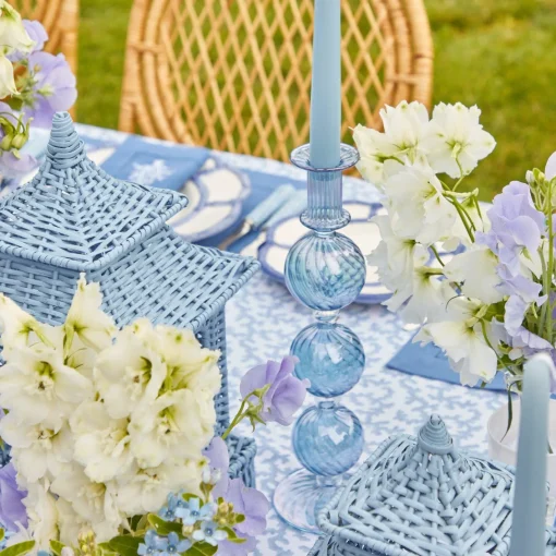 Summer Glassware | Summer Candleware<Mrs. Alice Camille Azure Candle Set (Blue)
