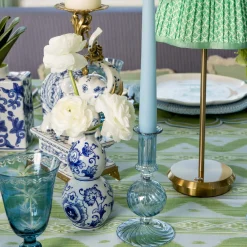 Summer Glassware | Summer Candleware<Mrs. Alice Camille Azure Candle Set (Blue)