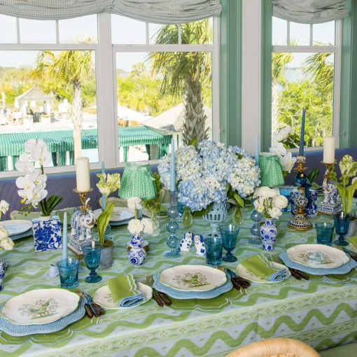 Summer Glassware | Summer Candleware<Mrs. Alice Camille Azure Candle Set (Blue)