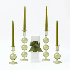 Candles | Candlescapes<Mrs. Alice Camille Olive Candle Set (Apple Green)