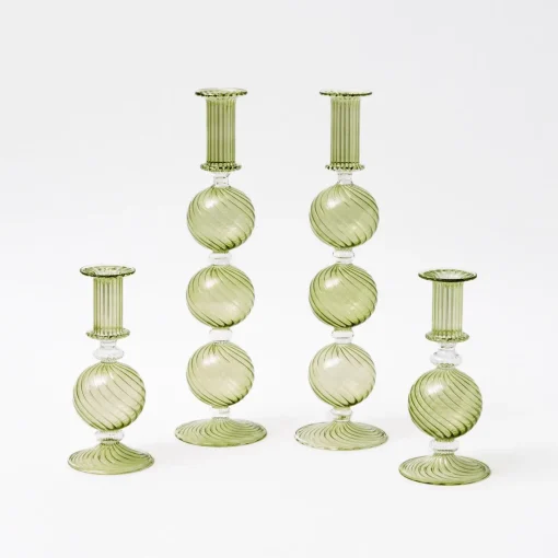 Candles | Candlescapes<Mrs. Alice Camille Olive Candle Set (Apple Green)
