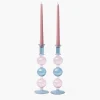 Candle Holders<Mrs. Alice Camille Pink & Blue Candle Holder (Pair)