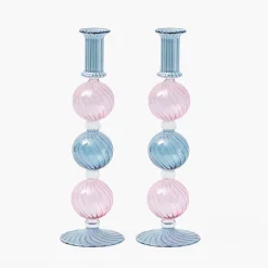 Candles | Candlescapes<Mrs. Alice Camille Pink & Blue Candlescape