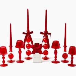 Candles | Candlescapes<Mrs. Alice Camille Red Ribboned Candlescape