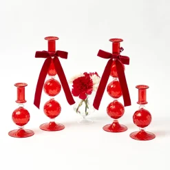 Candles | Candlescapes<Mrs. Alice Camille Red Ribboned Candlescape