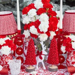 Candles | Candlescapes<Mrs. Alice Camille Red Ribboned Candlescape